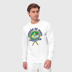 Костюм хлопковый мужской Cordao de ouro Capoeira flag of Brazil, цвет: белый — фото 2