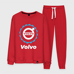 Костюм хлопковый мужской Volvo в стиле Top Gear, цвет: красный
