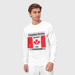 Костюм хлопковый мужской Федерация хоккея Канады, цвет: белый — фото 2
