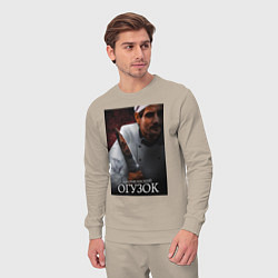 Костюм хлопковый мужской Американский огузок, цвет: миндальный — фото 2