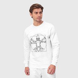 Костюм хлопковый мужской Vitruvian Bender, цвет: белый — фото 2