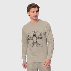 Костюм хлопковый мужской Vitruvian Bender, цвет: миндальный — фото 2