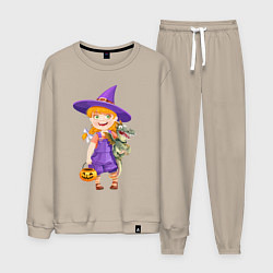 Костюм хлопковый мужской Ведьма малолетка - halloween, цвет: миндальный