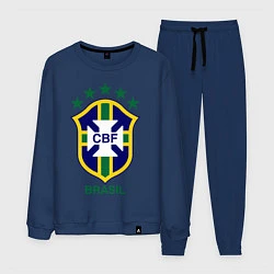 Костюм хлопковый мужской Brasil CBF, цвет: тёмно-синий