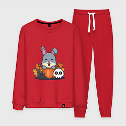 Костюм хлопковый мужской Rabbit halloween, цвет: красный