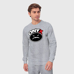 Костюм хлопковый мужской Onyx - black logo, цвет: меланж — фото 2