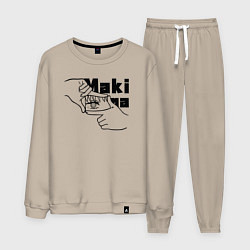 Костюм хлопковый мужской Глаза Макимы, цвет: миндальный