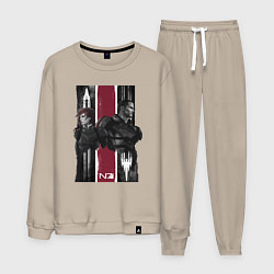 Костюм хлопковый мужской Mass Effect N7 - Shepard, цвет: миндальный