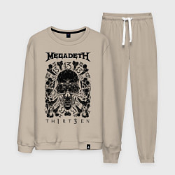 Костюм хлопковый мужской Megadeth Thirteen, цвет: миндальный