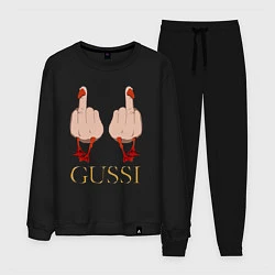 Костюм хлопковый мужской Два весёлых гуся - GUSSI - Fashion 2055, цвет: черный
