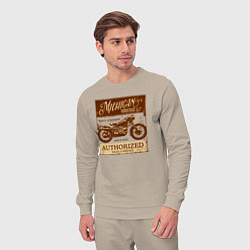 Костюм хлопковый мужской Ретро мотоцикл гранж, цвет: миндальный — фото 2