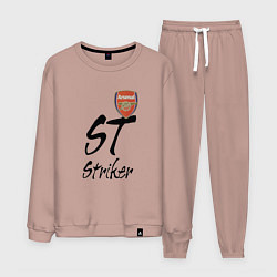 Костюм хлопковый мужской Arsenal - London - striker, цвет: пыльно-розовый