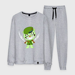 Костюм хлопковый мужской Angry Flippy, цвет: меланж