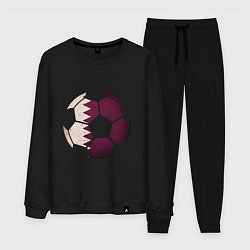 Костюм хлопковый мужской Qatar ball, цвет: черный