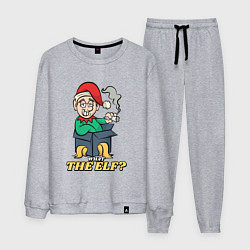 Костюм хлопковый мужской What the elf, цвет: меланж