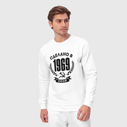 Костюм хлопковый мужской Сделано в 1969 году в СССР - серп и молот, цвет: белый — фото 2