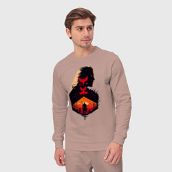 Костюм хлопковый мужской Геральт из Ривии, цвет: пыльно-розовый — фото 2