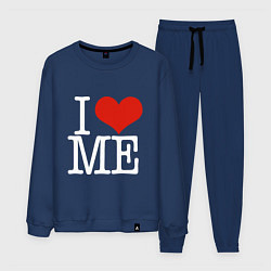 Костюм хлопковый мужской I love me, цвет: тёмно-синий