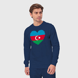 Костюм хлопковый мужской Сердце Азербайджана, цвет: тёмно-синий — фото 2