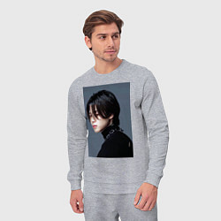 Костюм хлопковый мужской Dark side Jimin, цвет: меланж — фото 2
