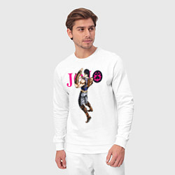 Костюм хлопковый мужской Джонатан Джостар - JoJo Bizarre Adventure, цвет: белый — фото 2