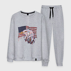 Костюм хлопковый мужской American eagle, цвет: меланж