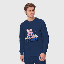 Костюм хлопковый мужской Cooky BT21 Jungkook, цвет: тёмно-синий — фото 2