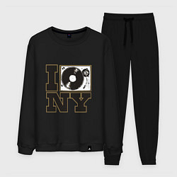 Костюм хлопковый мужской Vinyl New York, цвет: черный
