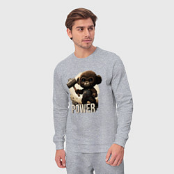 Костюм хлопковый мужской Animal power, цвет: меланж — фото 2
