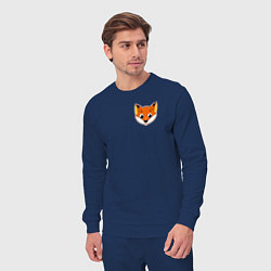 Костюм хлопковый мужской Мордочка лисы, цвет: тёмно-синий — фото 2