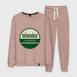 Костюм хлопковый мужской Milwaukee basketball, цвет: пыльно-розовый