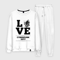 Костюм хлопковый мужской Cyberpunk 2077 love classic, цвет: белый