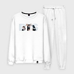Костюм хлопковый мужской BTS art, цвет: белый