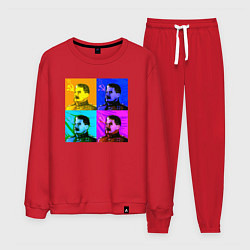 Костюм хлопковый мужской Color Stalin, цвет: красный
