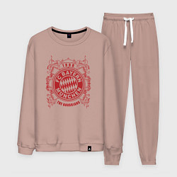 Костюм хлопковый мужской FC Bayern, цвет: пыльно-розовый