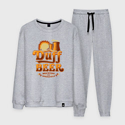 Костюм хлопковый мужской Duff beer brewing, цвет: меланж