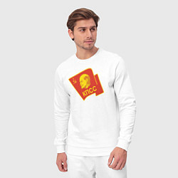 Костюм хлопковый мужской Ленин КПСС, цвет: белый — фото 2