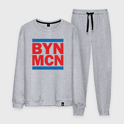 Костюм хлопковый мужской Run Bayern Munchen, цвет: меланж