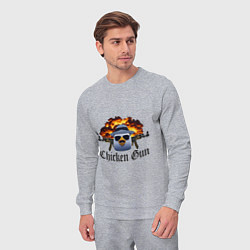 Костюм хлопковый мужской Chicken gun game, цвет: меланж — фото 2