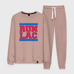 Костюм хлопковый мужской Run Clippers, цвет: пыльно-розовый