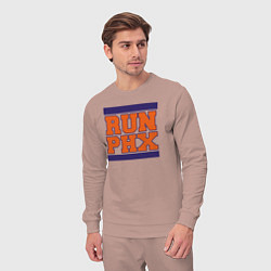 Костюм хлопковый мужской Run Phoenix Suns, цвет: пыльно-розовый — фото 2