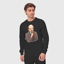 Костюм хлопковый мужской Ленин - тихо, цвет: черный — фото 2