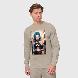 Костюм хлопковый мужской Jinx model arcane league of legends, цвет: миндальный — фото 2