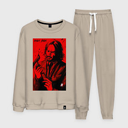 Костюм хлопковый мужской John Wick Baba Yaga art, цвет: миндальный