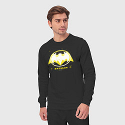 Костюм хлопковый мужской Batman logotype 2023, цвет: черный — фото 2