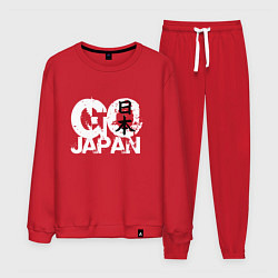 Костюм хлопковый мужской Go Japan - motto, цвет: красный