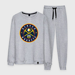 Костюм хлопковый мужской Denver Nuggets, цвет: меланж