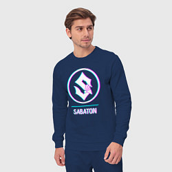Костюм хлопковый мужской Sabaton glitch rock, цвет: тёмно-синий — фото 2