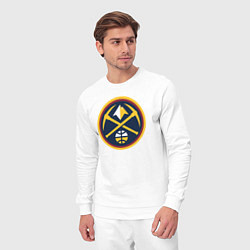 Костюм хлопковый мужской Denver Nuggets logo, цвет: белый — фото 2