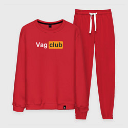 Костюм хлопковый мужской Vag club, цвет: красный